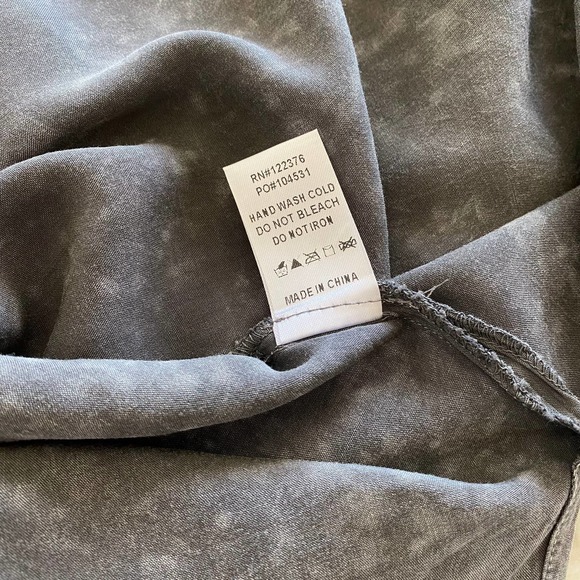 NWOT Mustard Seed Mineral Wash Collared Short Sleeve Top Dolman Size Small - Picture 6 of 9